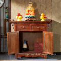 Buda Niche Altar Altar House Stand Gabinet com porta